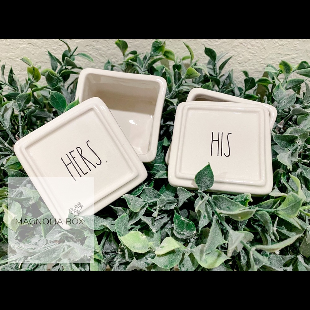 Rae Dunn “His/Hers” Ring Boxes